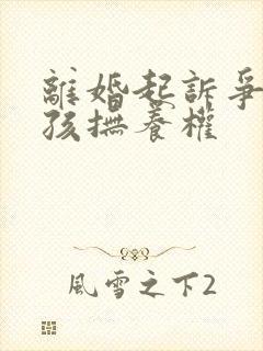 离婚起诉争取小孩抚养权