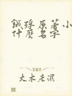 饿殍原著小说叫什么名字