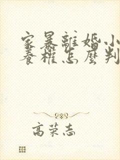 家暴离婚小孩抚养权怎么判