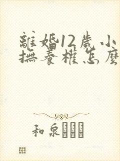 离婚12岁小孩抚养权怎么判定