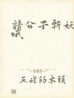 请公子斩妖小说哦封面