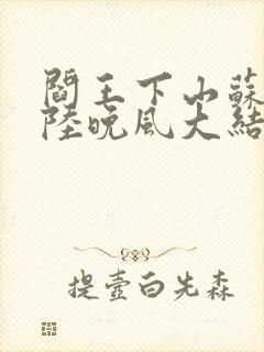 阎王下山苏文,陆晚风大结局封面