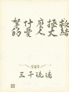 拿什么拯救你我的爱人大结局封面