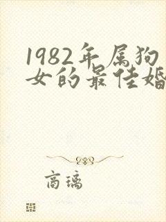 1982年属狗女的最佳婚配封面