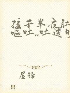 孩子半夜肚子疼呕吐,,吐透明粘液