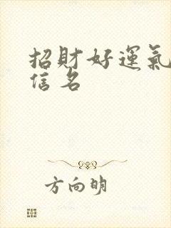 招财好运气的微信名