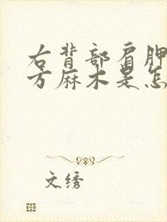 右背部肩胛骨下方麻木是怎么回事