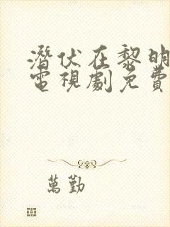 潜伏在黎明之前电视剧免费看全集