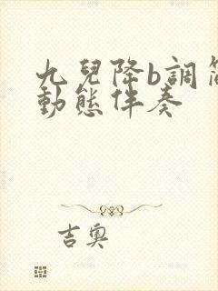 九儿降b调简谱动态伴奏封面