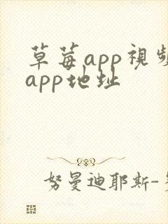 草莓app视频app地址