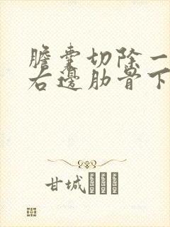 胆囊切除一年后右边肋骨下隐隐作痛