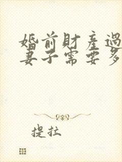 婚前财产过户给妻子需要多少费用