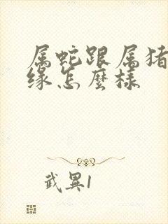 属蛇跟属猪的姻缘怎么样