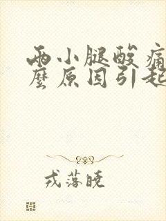 两小腿酸痛是什么原因引起的封面