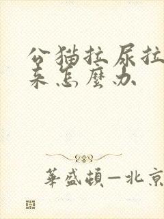 公猫拉尿拉不出来怎么办封面