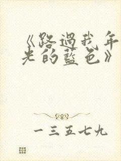 《路过我年少时光的蓝色》封面