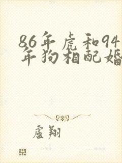 86年虎和94年狗相配婚姻如何封面