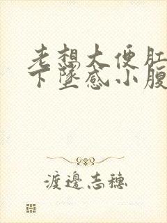 老想大便肛门有下坠感小腹胀痛