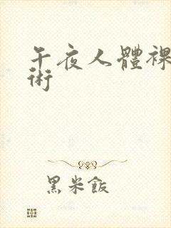 午夜人体裸体艺术