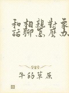 和相亲对象没有话聊怎么办封面