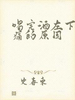 喝完酒左下腹疼痛的原因封面