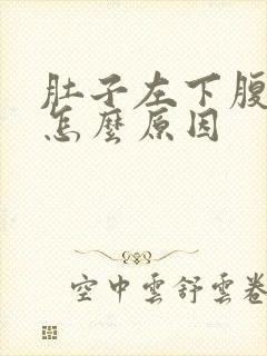 肚子左下腹胀痛怎么原因