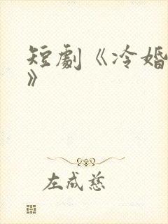 短剧《冷婚逢情》
