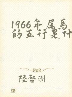 1966年属马的五行是什么命