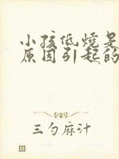 小孩低烧是什么原因引起的封面