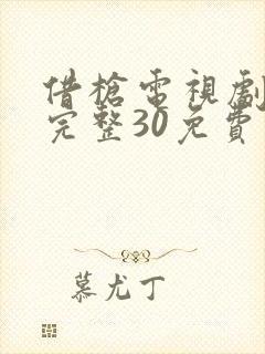 借枪电视剧全集完整30免费观看