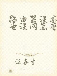 路由器没亮红灯也没网怎么回事