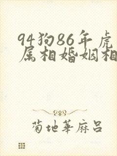 94狗86年虎属相婚姻相配吗