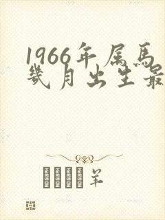1966年属马几月出生最好命运