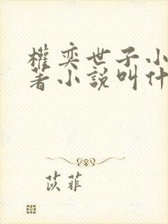 权奕世子小说原著小说叫什么名字啊