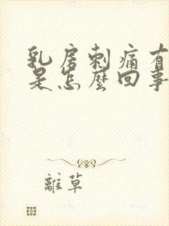 乳房刺痛有肿块是怎么回事