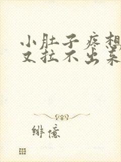 小肚子疼想大便又拉不出来怎么回事封面