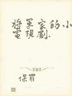 将军家的小娘子电视剧.