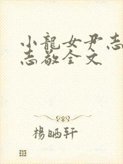 小龙女尹志平赵志敬全文封面