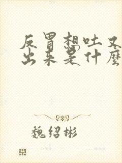 反胃想吐又吐不出来是什么原因