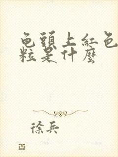 龟头上红色小颗粒是什么封面