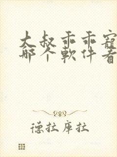 大叔乖乖宠我在哪个软件看