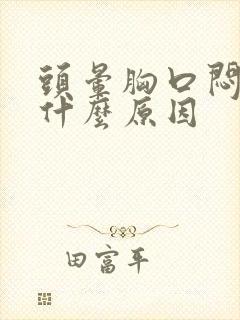 头晕胸口闷想吐什么原因