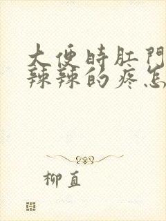 大便时肛门内火辣辣的疼怎么回事