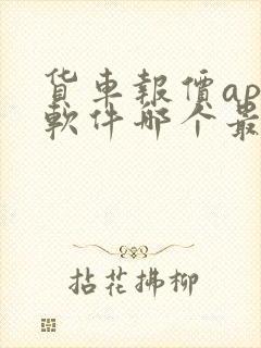 货车报价app软件哪个最好