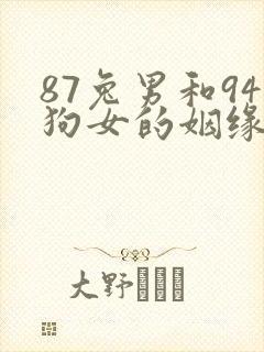 87兔男和94狗女的姻缘