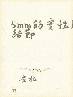 5mm的实性肺结节