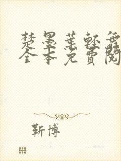 楚墨叶轻舞小说全本免费阅读