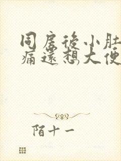 同房后小肚子绞痛还想大便怎么办