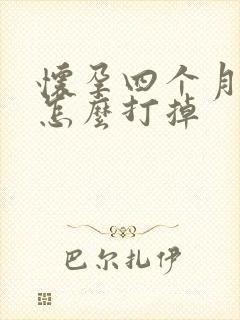 怀孕四个月不要怎么打掉封面