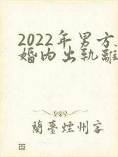 2022年男方婚内出轨离婚怎么处理